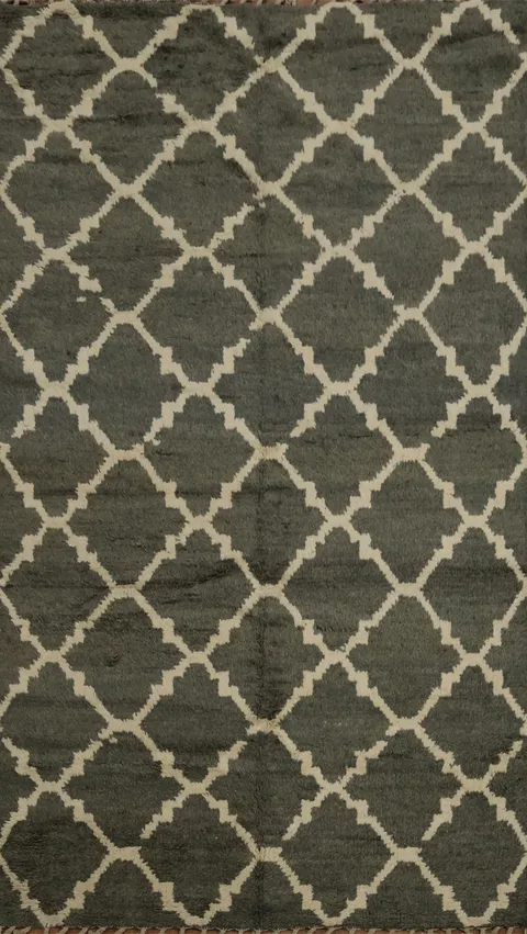 Trellis Moroccan Handmade Area Rug 5x8