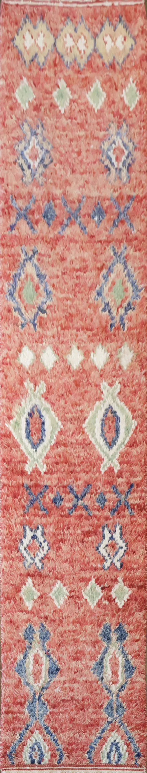 Tribal Moroccan Handmade Runner Rug 2x11