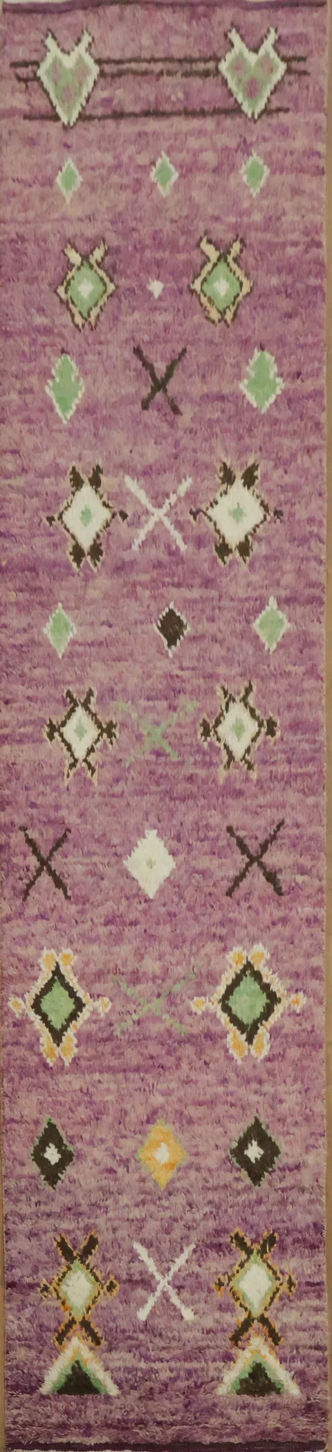 Tribal Moroccan Handmade Runner Rug 3x13