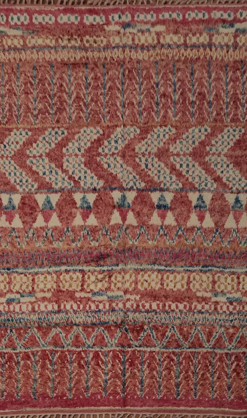 Warm and Inviting Boho Moroccan Handmade Area Rug 7x11 for Any Room