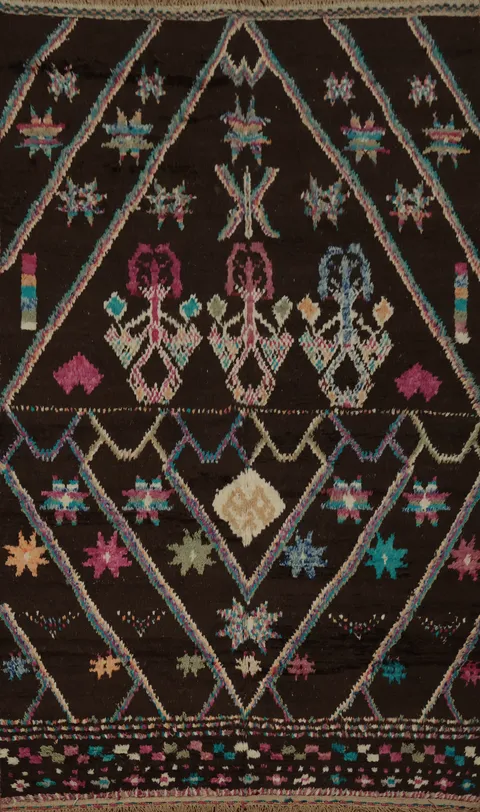Tribal Moroccan Wool Area Rug 6x10