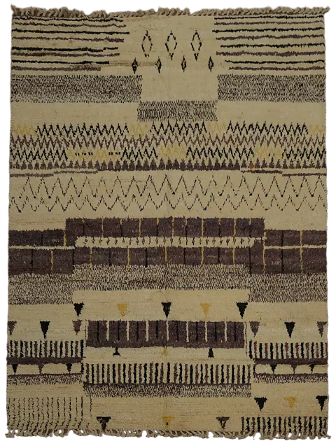 Wool Moroccan Handmade Area Rug 8x11