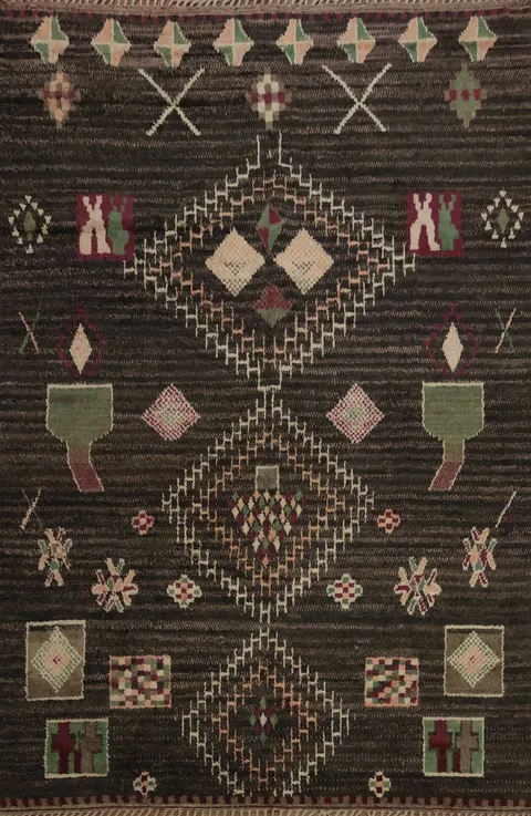 Bold Moroccan Wool Area Rug 9x13 Adding Texture to Your Interior Design