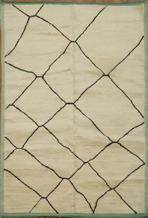 Trellis Moroccan Handmade Area Rug 4x6