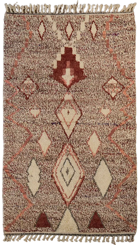 Tribal Moroccan Wool Area Rug 4x7