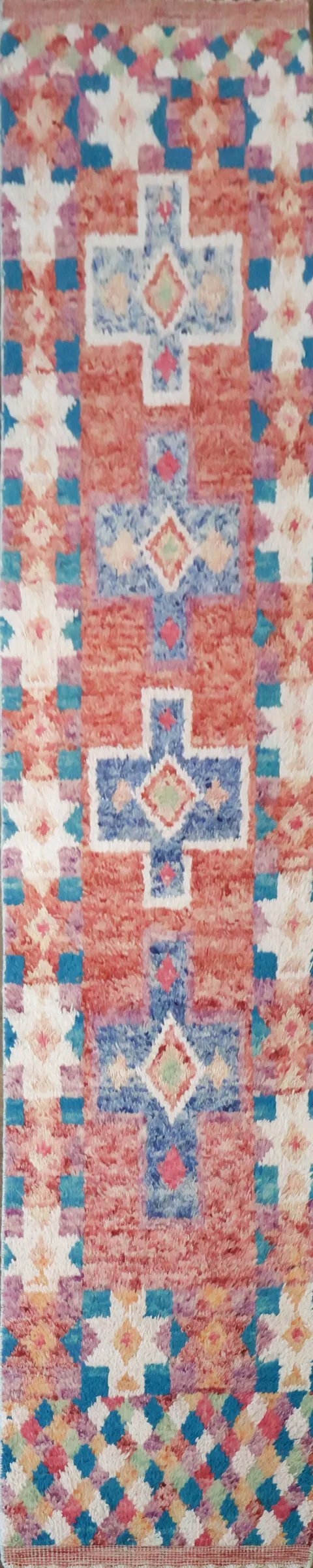 Vibrant Southwestern Pattern Moroccan Runner Rug for Cozy Home Decor 3x13 ft