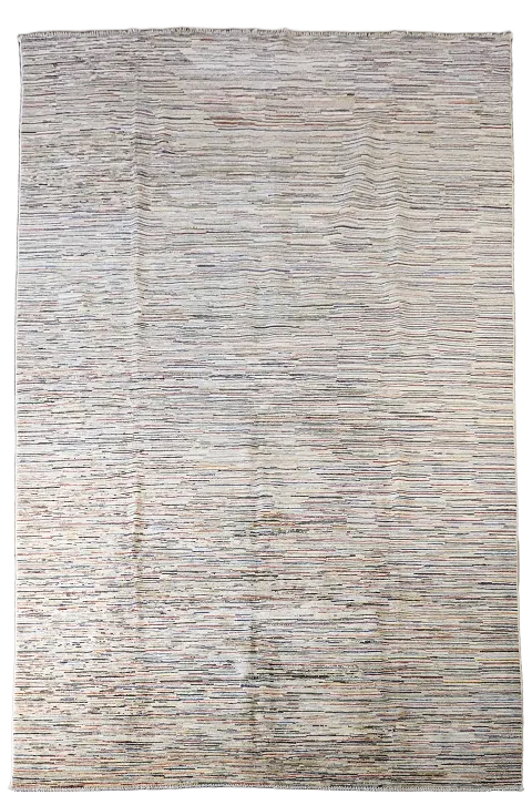 Elegant Gabbeh Striped Area Rug for Modern Living Spaces 6x10