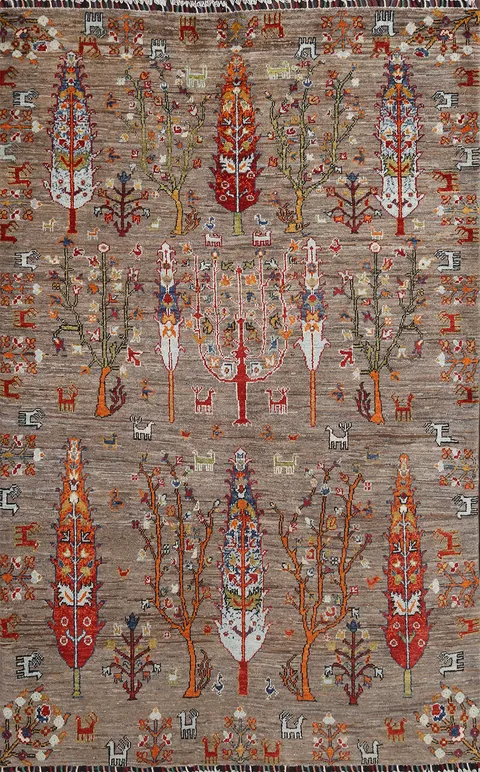 Vegetable Dye Kazak Handmade Area Rug 5x7