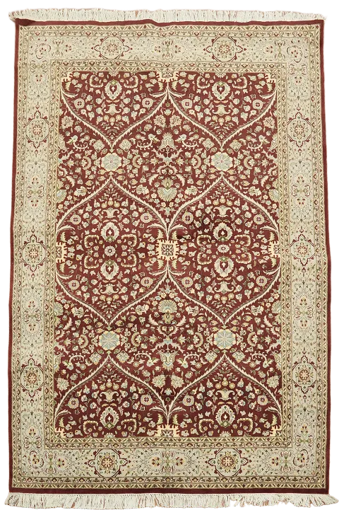 Vegetable Dye Tabriz Wool/ Silk Area Rug 6x9