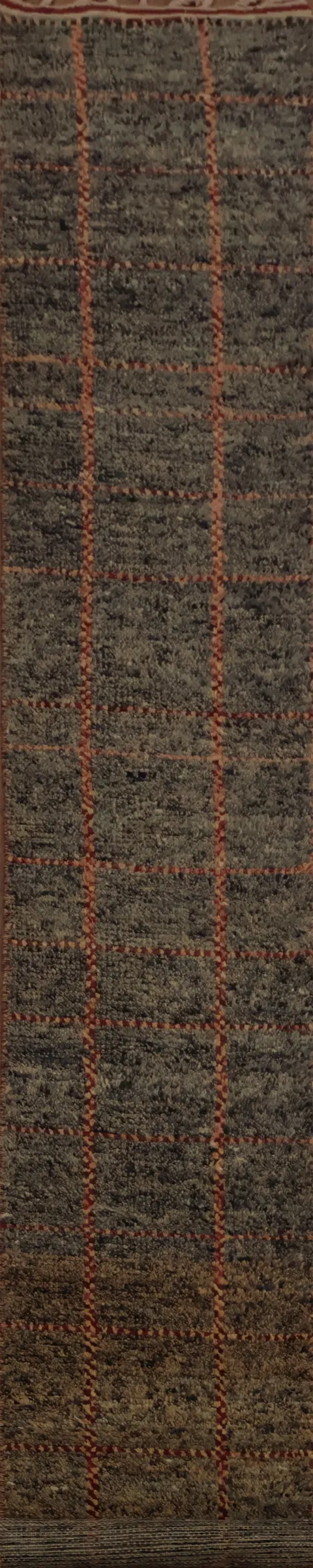 Handmade Moroccan Wool Runner Rug 2x17