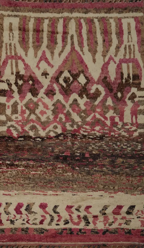 Wool Moroccan Handmade Area Rug 7x11