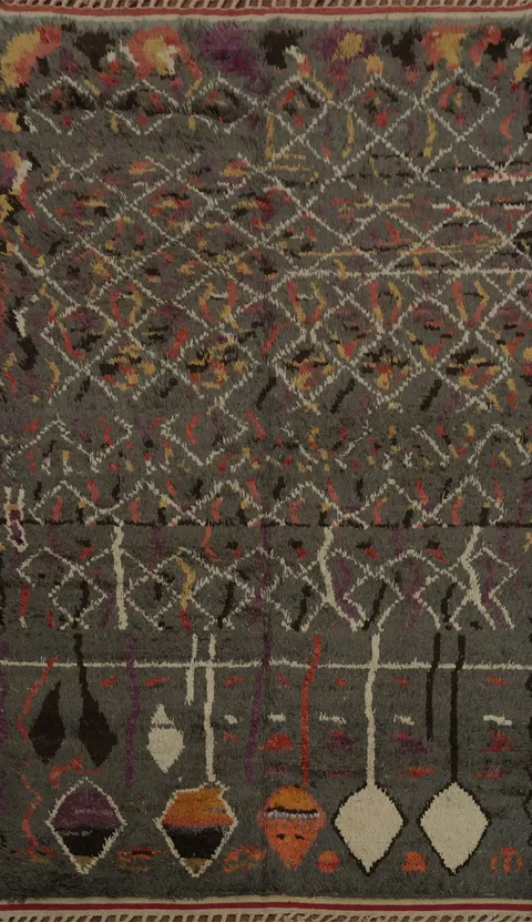 Handmade Moroccan Wool Area Rug 7x11