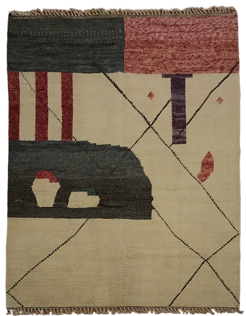 Handmade Moroccan Wool Area Rug 8x10