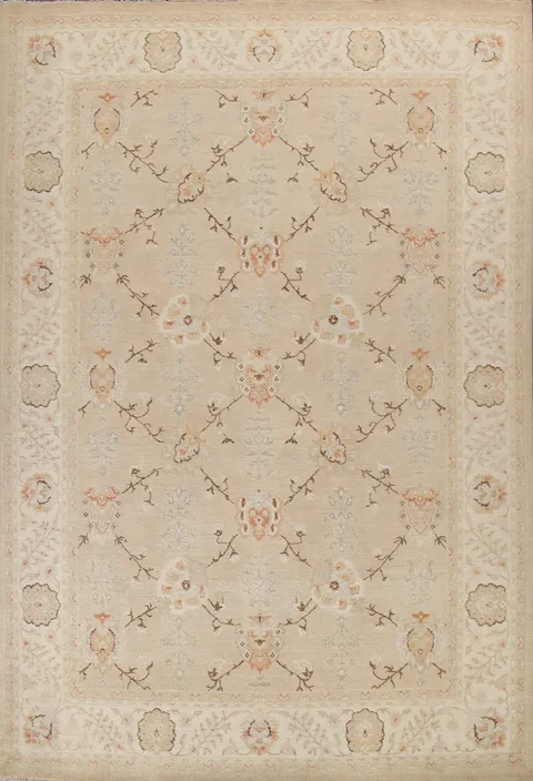 Vegetable Dye Oushak Chobi Wool Area Rug 9x12