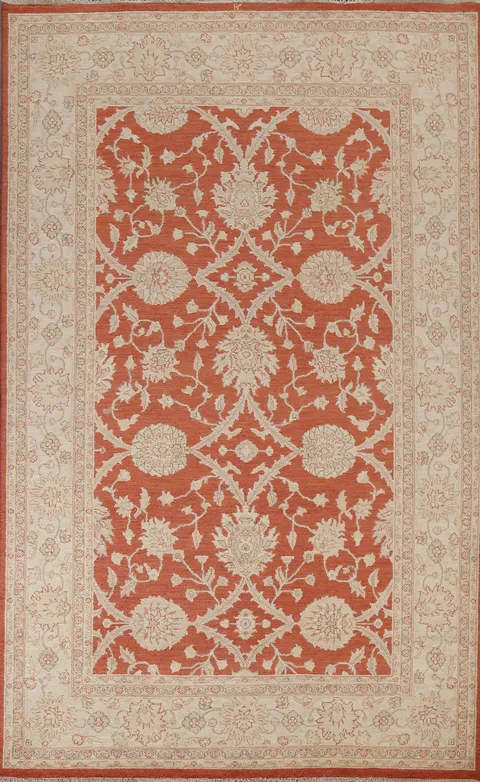 Floral Peshawar Chobi Handmade Area Rug 6x10