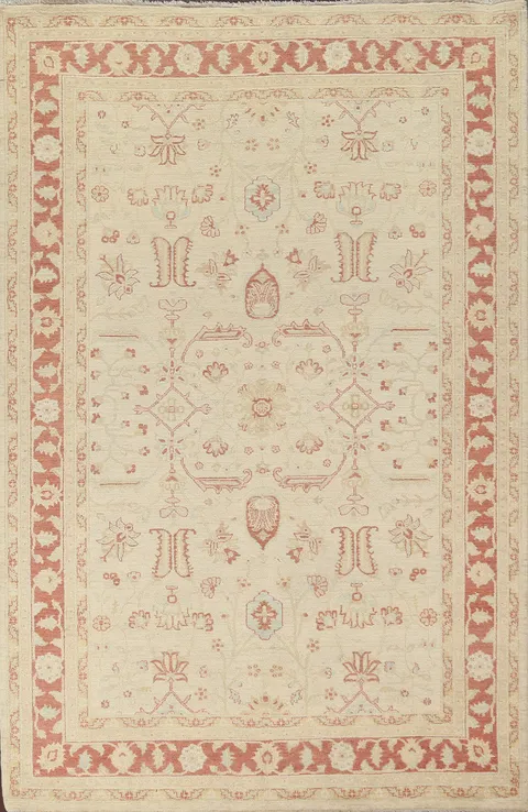 Vegetable Dye Peshawar Chobi Oriental Area Rug 7x10