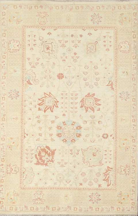 Vegetable Dye Peshawar Chobi Oriental Area Rug 4x6