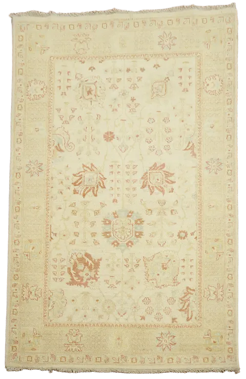 Vegetable Dye Peshawar Chobi Oriental Area Rug 4x6