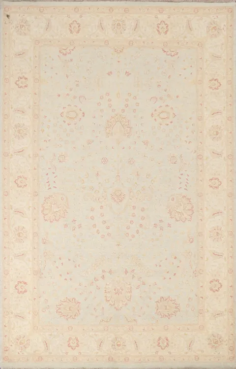 Vegetable Dye Peshawar Chobi Wool Area Rug 6x8