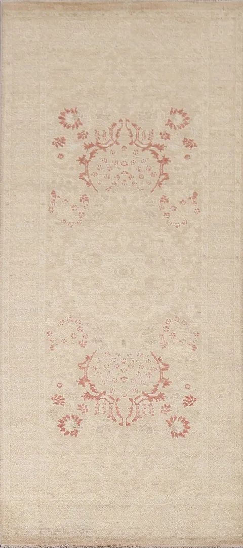 Vegetable Dye Peshawar Chobi Oriental Runner Rug 3x7
