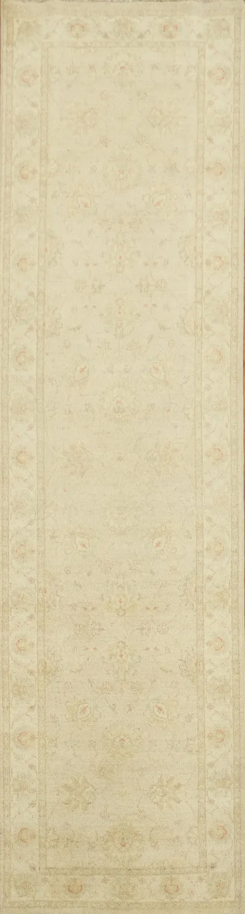 Vegetable Dye Peshawar Chobi Wool Runner Rug 3x10