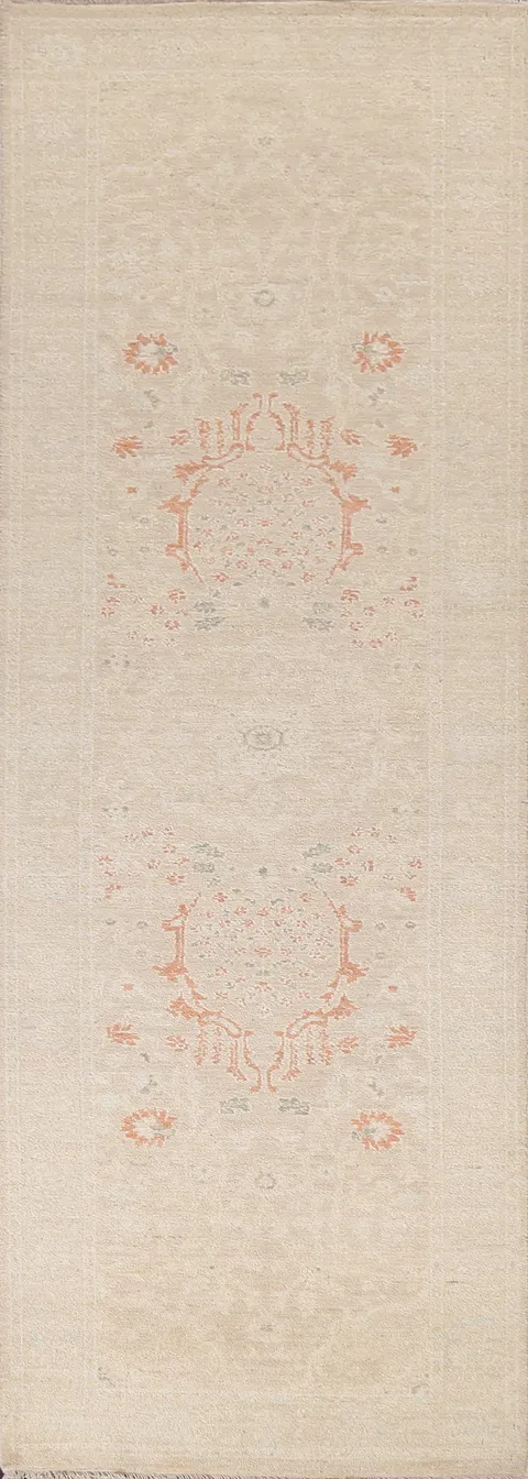 Vegetable Dye Peshawar Chobi Wool Runner Rug 3x10