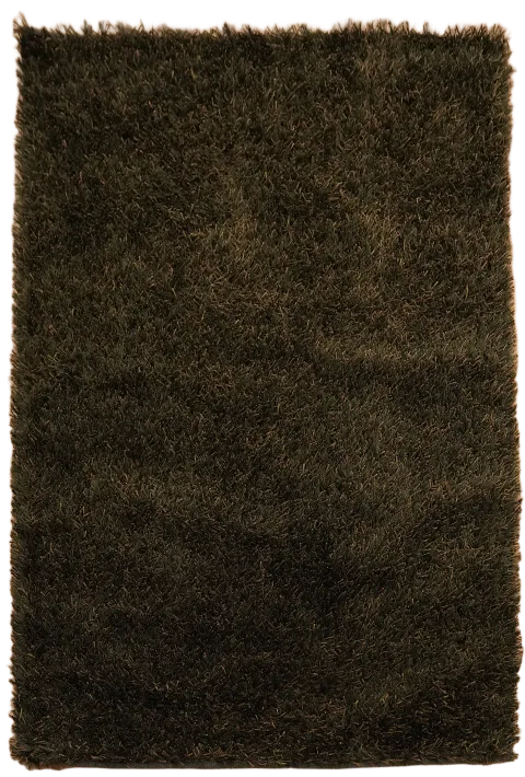Chocolate Brown Plush Shaggy Modern Rug 4x6