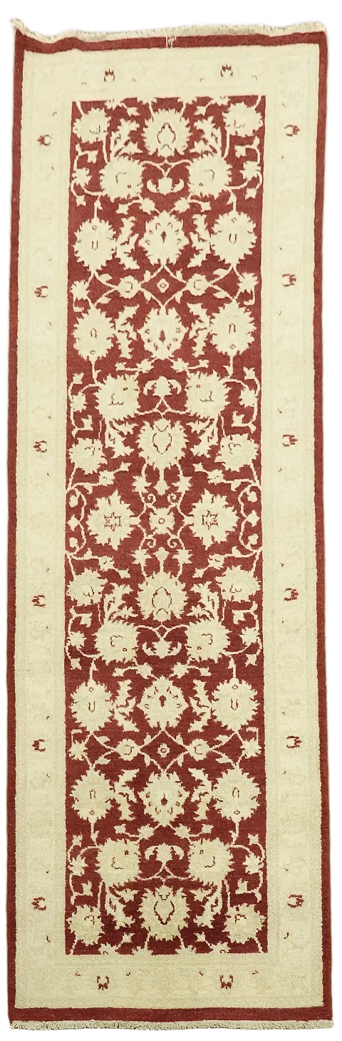 Vegetable Dye Peshawar Chobi Oriental Runner Rug 3x8