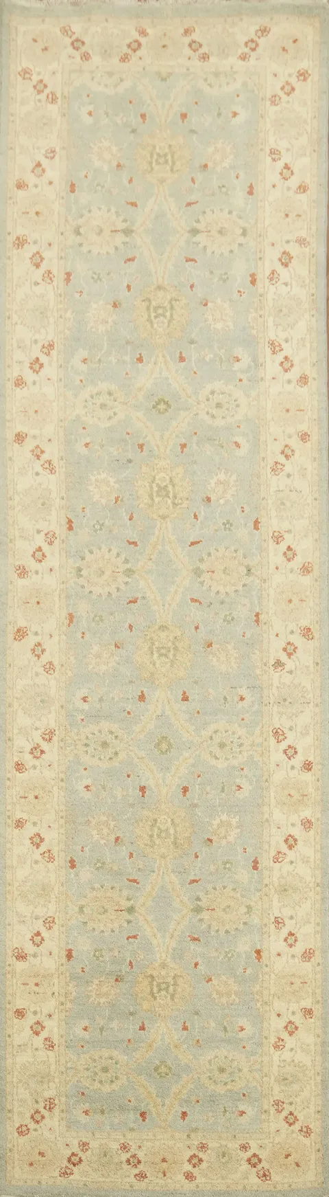 Vegetable Dye Peshawar Chobi Oriental Runner Rug 3x10