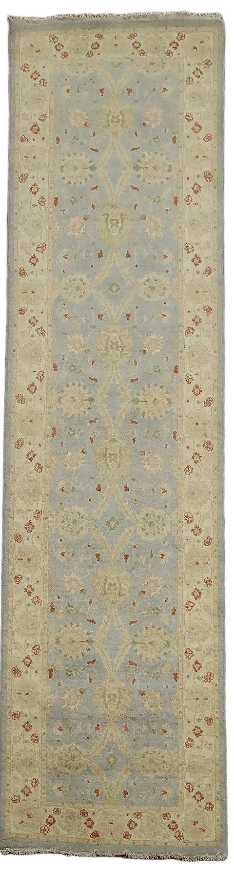 Vegetable Dye Peshawar Chobi Oriental Runner Rug 3x10