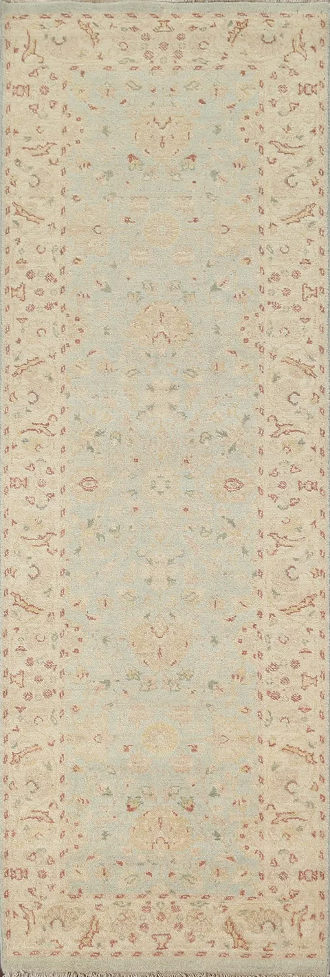 Vegetable Dye Peshawar Chobi Oriental Runner Rug 3x8