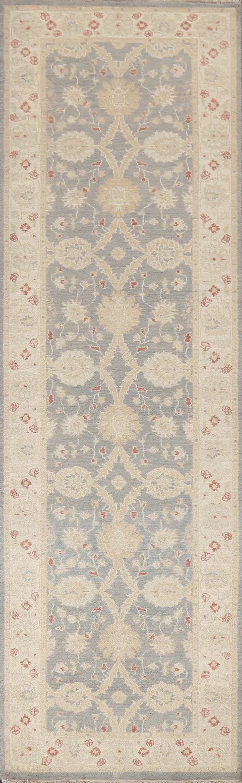 Vegetable Dye Peshawar Chobi Oriental Runner Rug 3x10