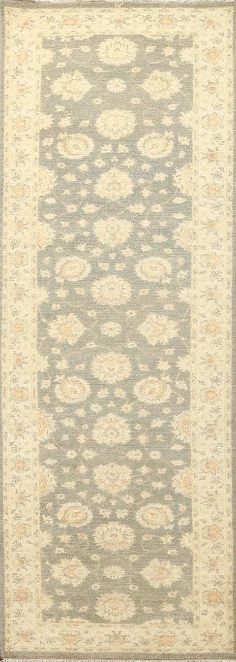 Vegetable Dye Peshawar Chobi Wool Runner Rug 3x10