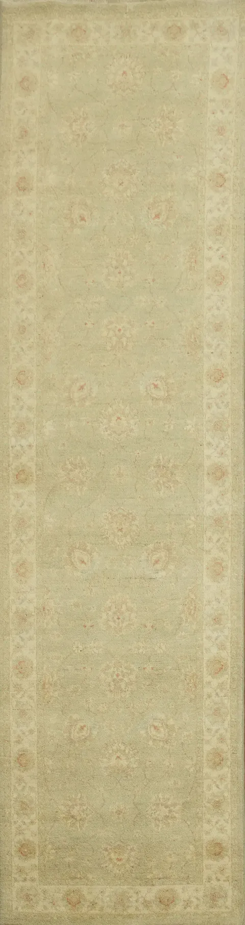 Vegetable Dye Peshawar Chobi Handmade Runner Rug 3x10
