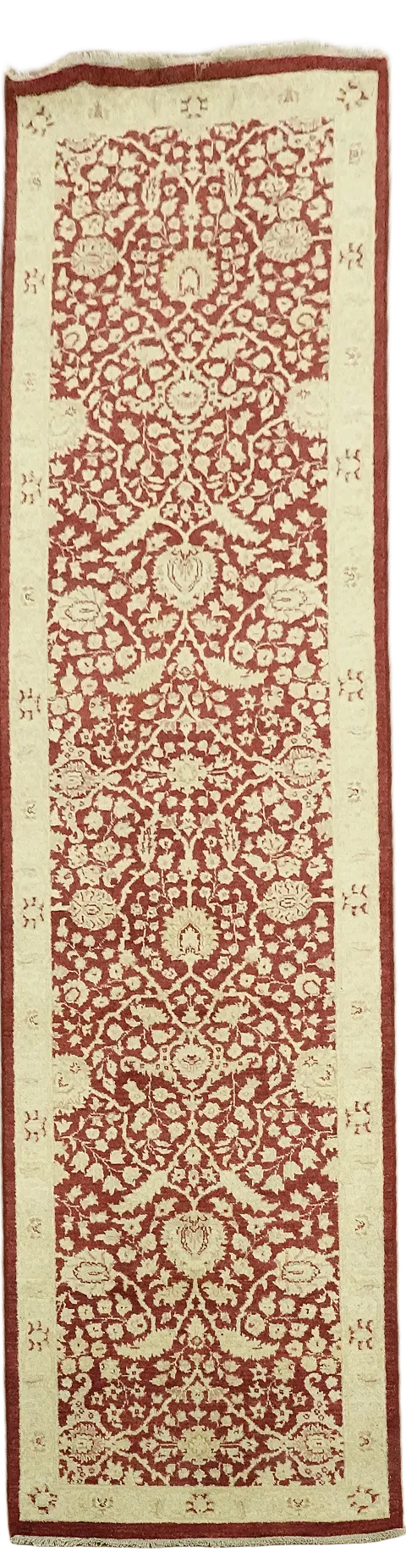 Vegetable Dye Peshawar Chobi Oriental Runner Rug 3x10