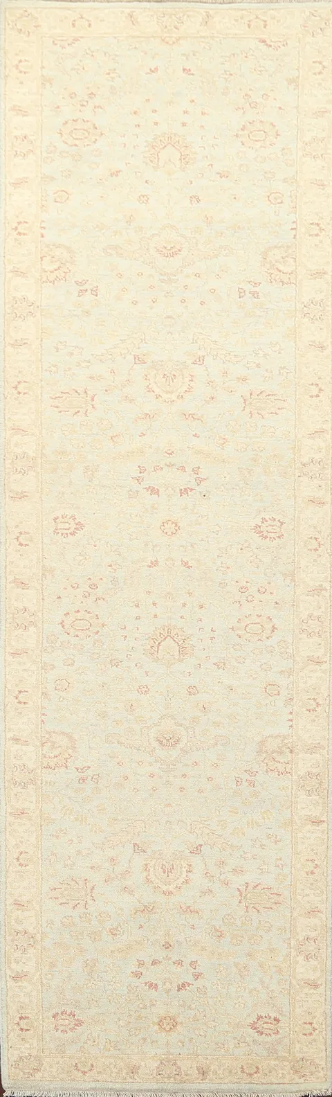 Vegetable Dye Peshawar Chobi Wool Runner Rug 3x10