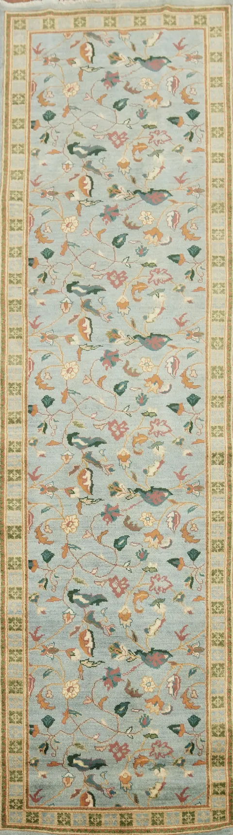 Vegetable Dye Peshawar Chobi Wool Runner Rug 3x10