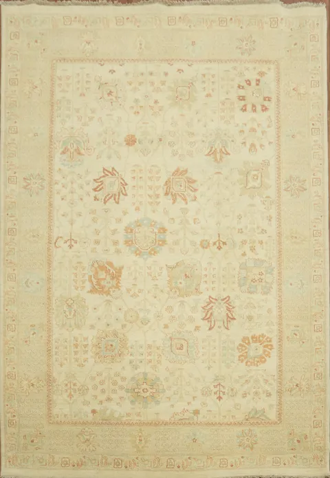 Vegetable Dye Peshawar Chobi Wool Area Rug 5x8