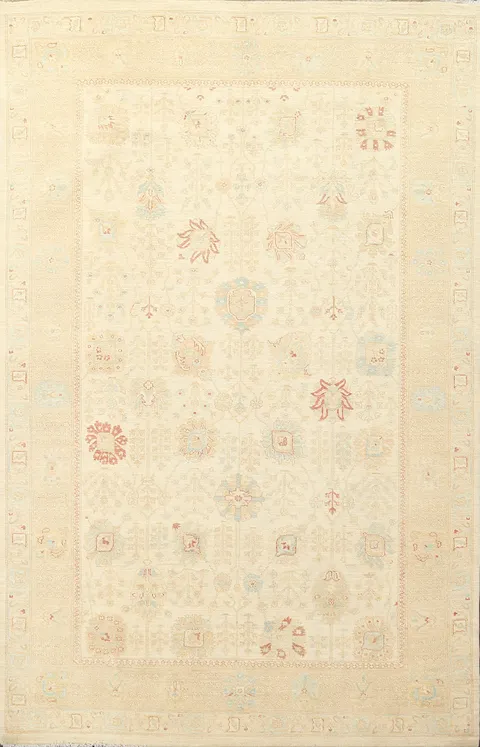 Vegetable Dye Peshawar Chobi Handmade Area Rug 6x10