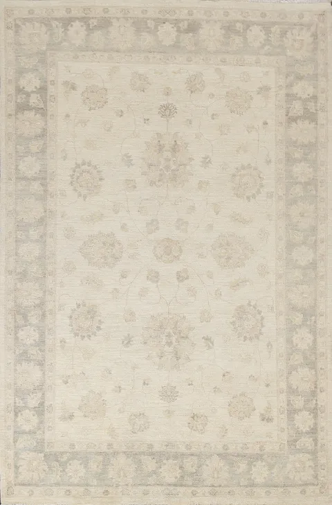 Vegetable Dye Peshawar Chobi Oriental Area Rug 6x8
