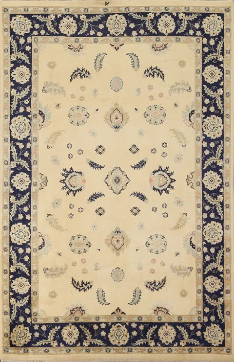 Vegetable Dye Peshawar Chobi Wool Area Rug 6x8