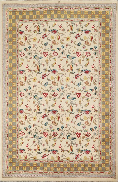 Vegetable Dye Ziegler Handmade Wool Area Rug 6x8