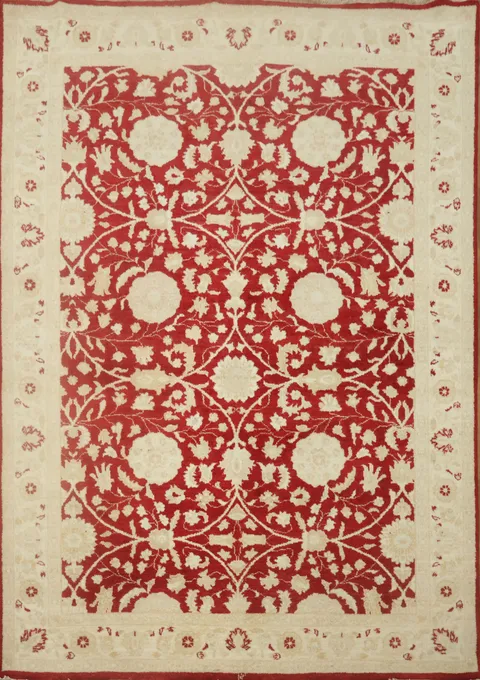 Vegetable Dye Peshawar Chobi Wool Area Rug 5x8