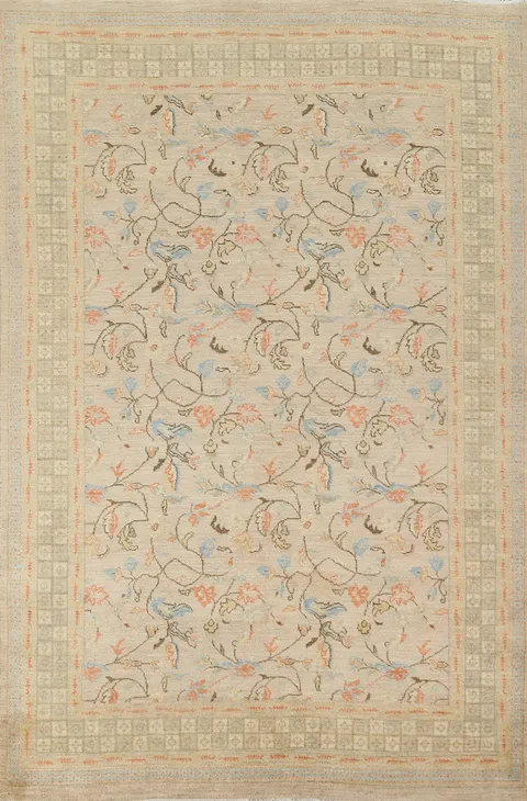 Vegetable Dye Ziegler Wool Area Rug 6x8