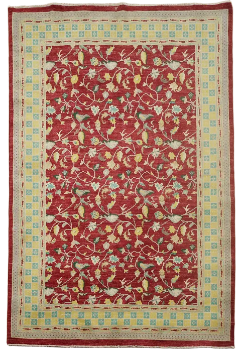 Vegetable Dye Ziegler Wool Area Rug 6x8