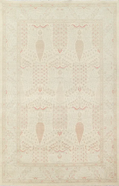 Vegetable Dye Peshawar Chobi Wool Area Rug 6x8
