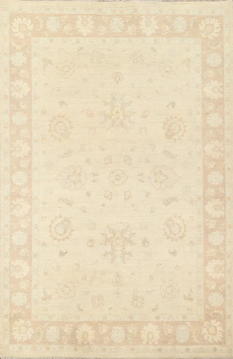 Vegetable Dye Peshawar Chobi Wool Area Rug 6x8