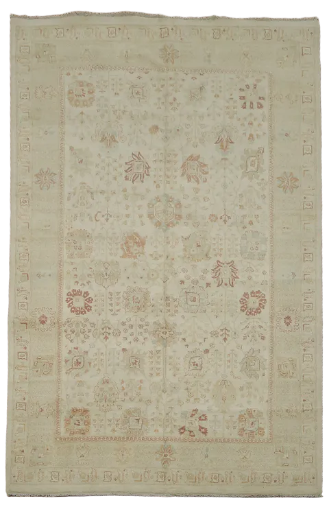 Vegetable Dye Peshawar Chobi Wool Area Rug 6x10
