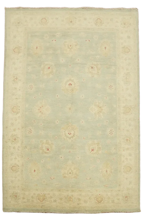 Vegetable Dye Peshawar Chobi Wool Area Rug 6x10