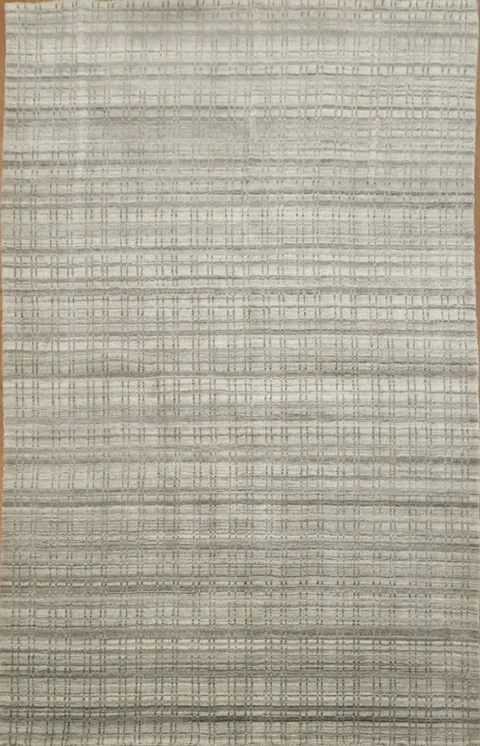Checkered Contemporary Wool Area Rug 5x8